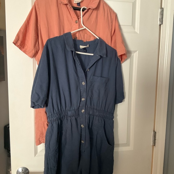 Universal Thread Navy and Coral Button-Up Shirts for 2 pieces Medium ( PreLoved) - Picture 1 of 7